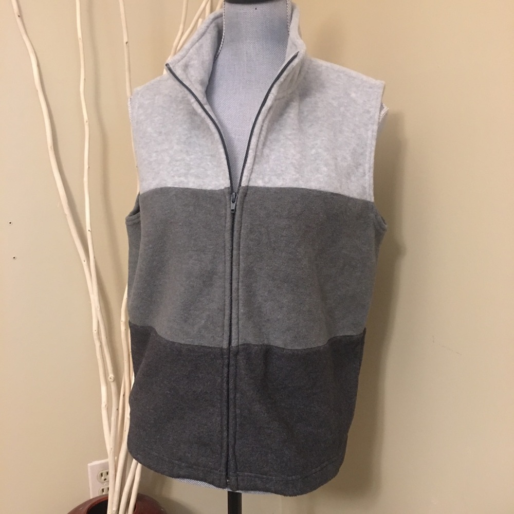Talbots color-block fleece vest size M